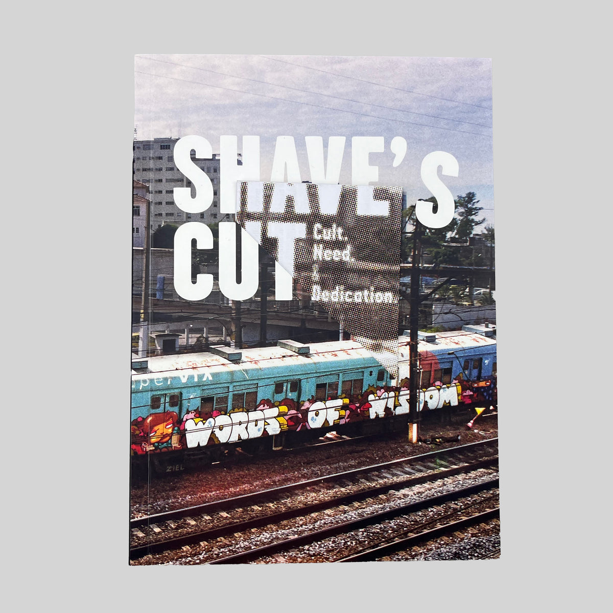Shave's Cut, front cover with a photograph of a painted train
