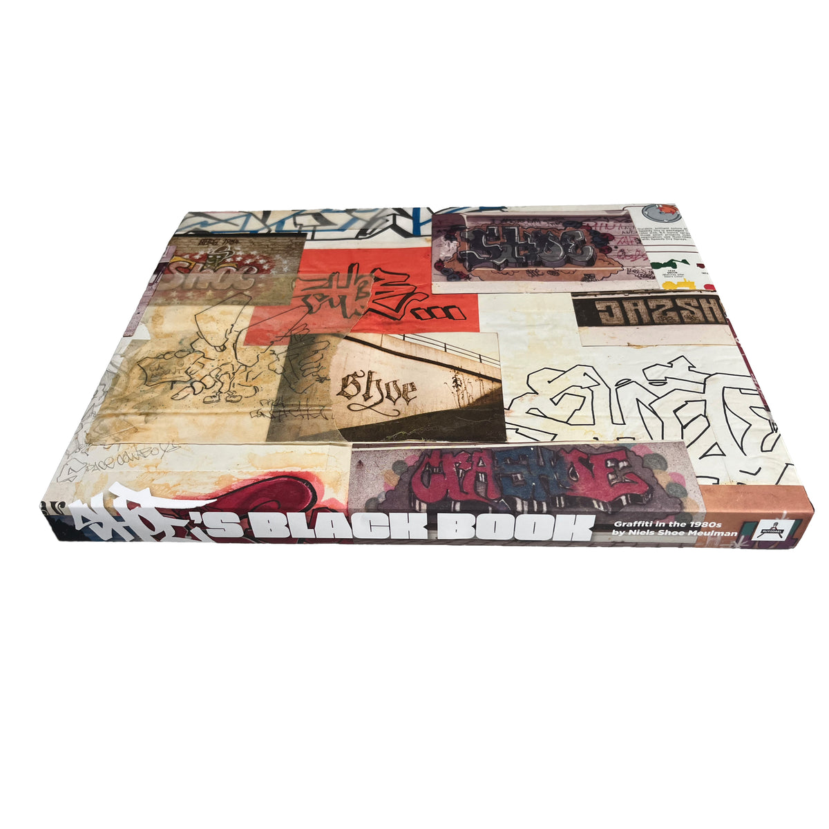 Shoe's Black Book Special Edition, slipcase with a collage of black book pages and the title on the spine