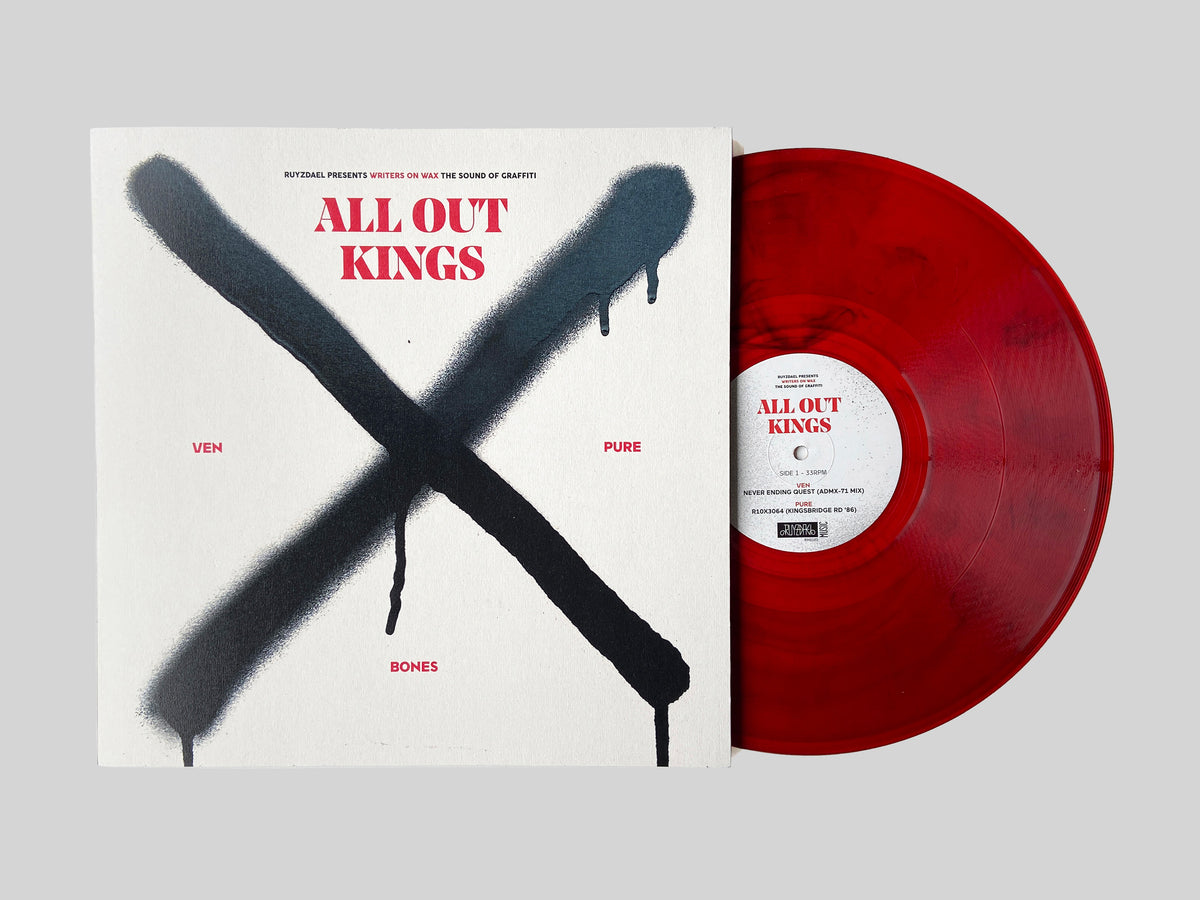 Writers on Wax All Out Kings, sleeve with red marbled vinyl