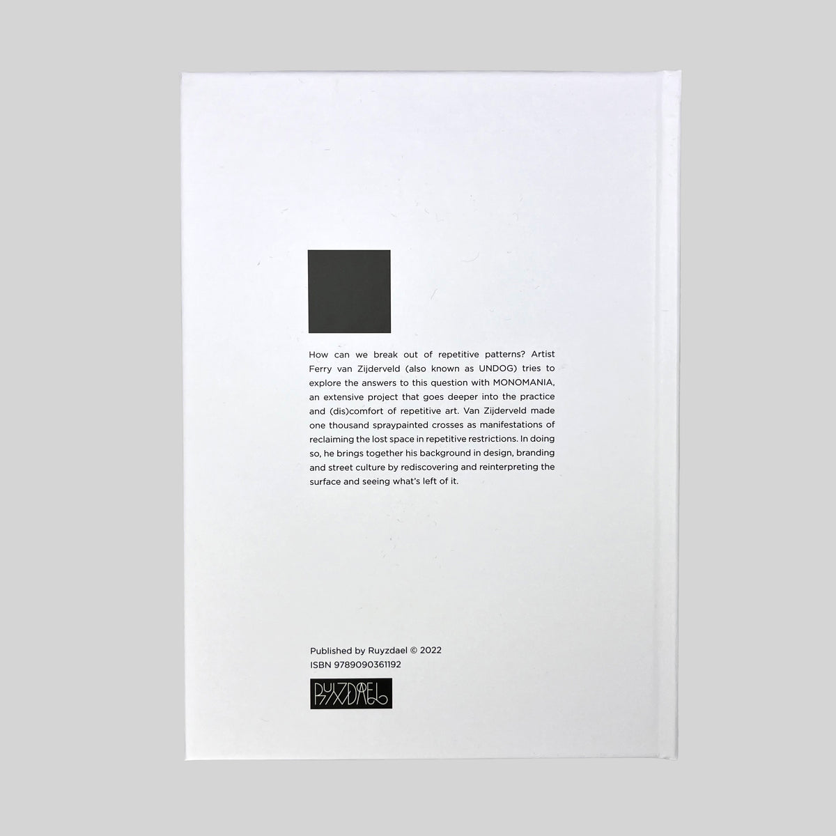 MONOMANIA, back cover with text